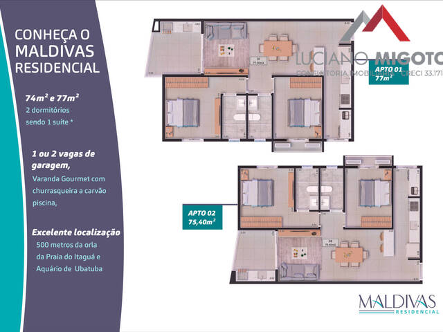 #1130 - Apartamento para Lançamento em Ubatuba - SP - 2