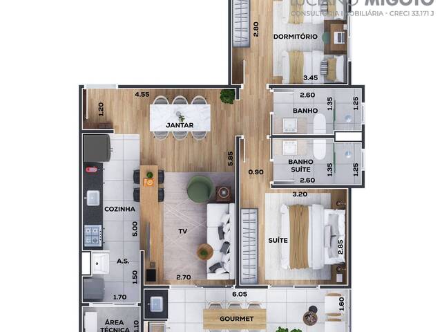 #1293 - Apartamento para Venda em Taubaté - SP - 2