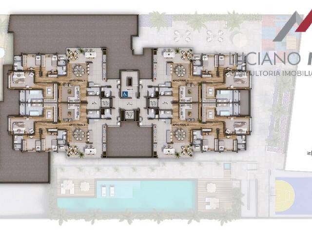 #1389 - Apartamento para Lançamento em Pindamonhangaba - SP - 3