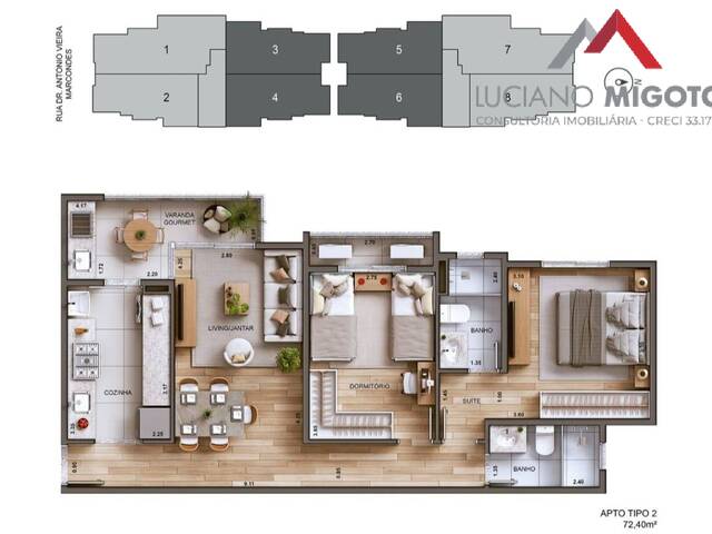 #1451 - Apartamento para Lançamento em Pindamonhangaba - SP - 3